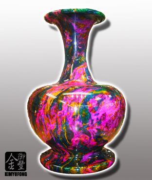 七彩藝石客製花瓶 Rainbow Art Stone Vase(Customizable)